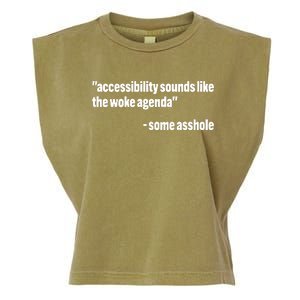 Todd Libby Accessibility Sounds Like The Woke Agenda Some Asshole Garment-Dyed Women's Muscle Tee