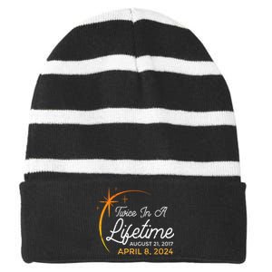 Twice Lifetime August 2017 April 2024 Eclipse Striped Beanie with Solid Band