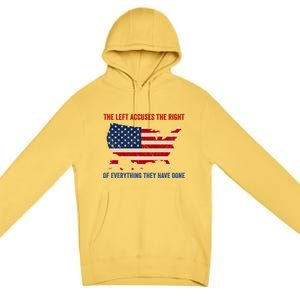 The Left Accuses The Right Of Everything They Have Done Meaningful Gift Premium Pullover Hoodie