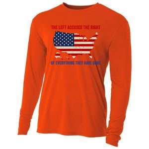 The Left Accuses The Right Of Everything They Have Done Meaningful Gift Cooling Performance Long Sleeve Crew