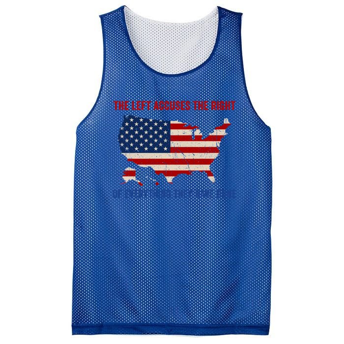 The Left Accuses The Right Of Everything They Have Done Meaningful Gift Mesh Reversible Basketball Jersey Tank