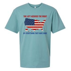 The Left Accuses The Right Of Everything They Have Done Meaningful Gift Sueded Cloud Jersey T-Shirt