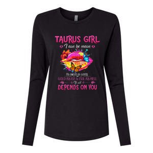 Taurus Lips April May Queen Birthday Zodiac Astrology Womens Cotton Relaxed Long Sleeve T-Shirt