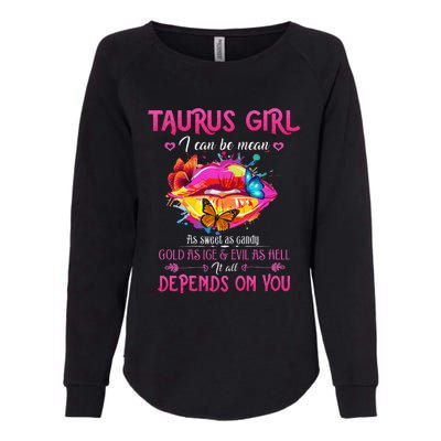 Taurus Lips April May Queen Birthday Zodiac Astrology Womens California Wash Sweatshirt