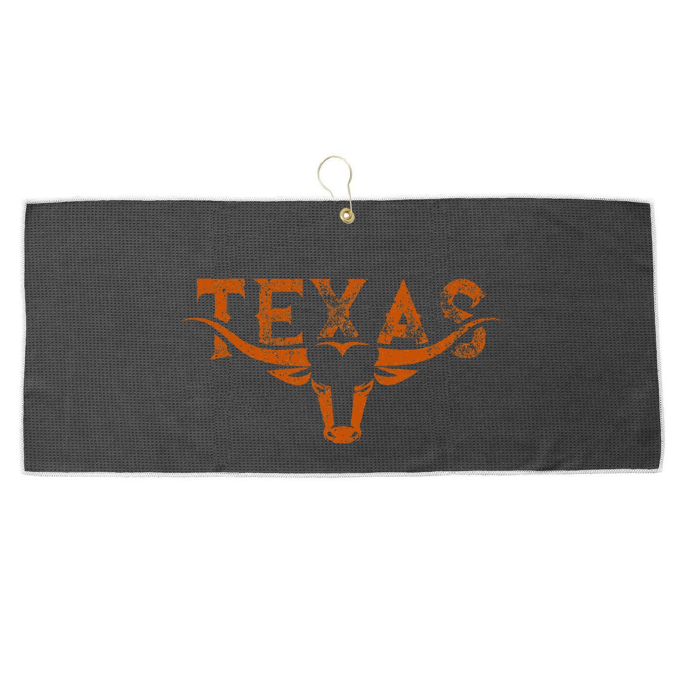 Texas Longhorn Austin Pride Texas Longhorn Bull Horn Large Microfiber Waffle Golf Towel