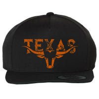 Texas Longhorn Austin Pride Texas Longhorn Bull Horn Wool Snapback Cap