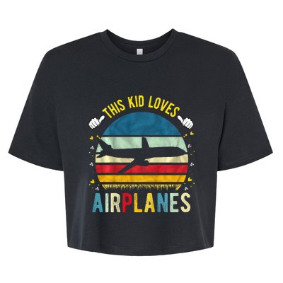 This Loves Airplanes Bella+Canvas Jersey Crop Tee