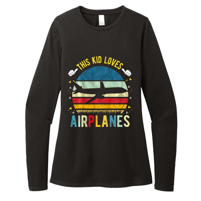 This Loves Airplanes Womens CVC Long Sleeve Shirt