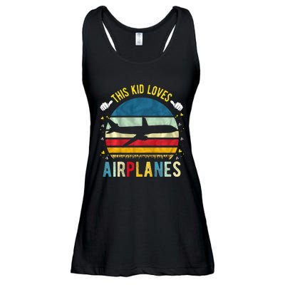 This Loves Airplanes Ladies Essential Flowy Tank