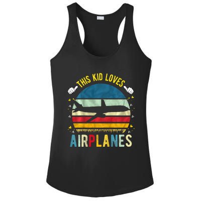 This Loves Airplanes Ladies PosiCharge Competitor Racerback Tank