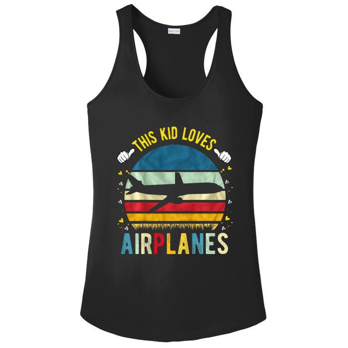 This Loves Airplanes Ladies PosiCharge Competitor Racerback Tank