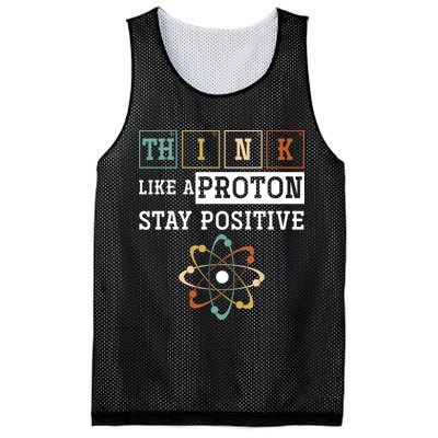 Think Like A Proton Stay Positive Periodic Table Chemistry Mesh Reversible Basketball Jersey Tank