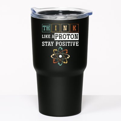 Think Like A Proton Stay Positive Periodic Table Chemistry Tumbler