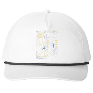 The Last Airbender Character Line Art Snapback Five-Panel Rope Hat