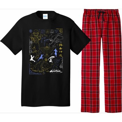 The Last Airbender Character Line Art Pajama Set