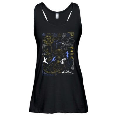 The Last Airbender Character Line Art Ladies Essential Flowy Tank