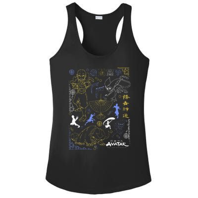 The Last Airbender Character Line Art Ladies PosiCharge Competitor Racerback Tank