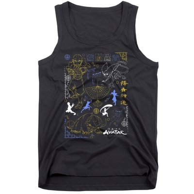 The Last Airbender Character Line Art Tank Top