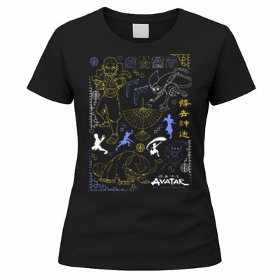 The Last Airbender Character Line Art Women's T-Shirt