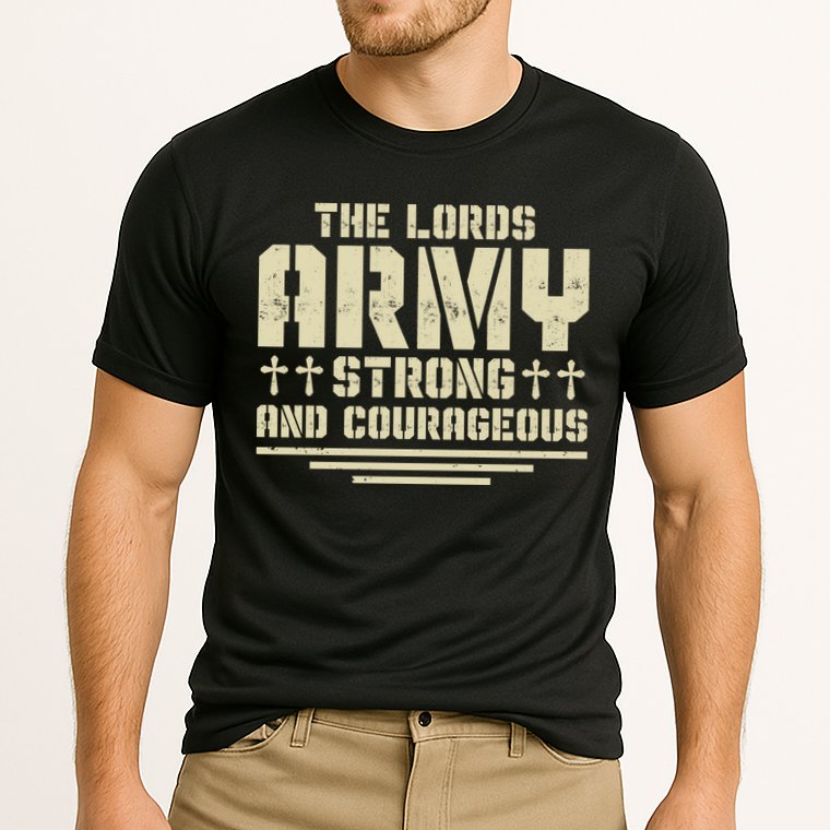 The Lords Army Strong And Courageous Jesus Christ Cooling Performance Crew T-Shirt
