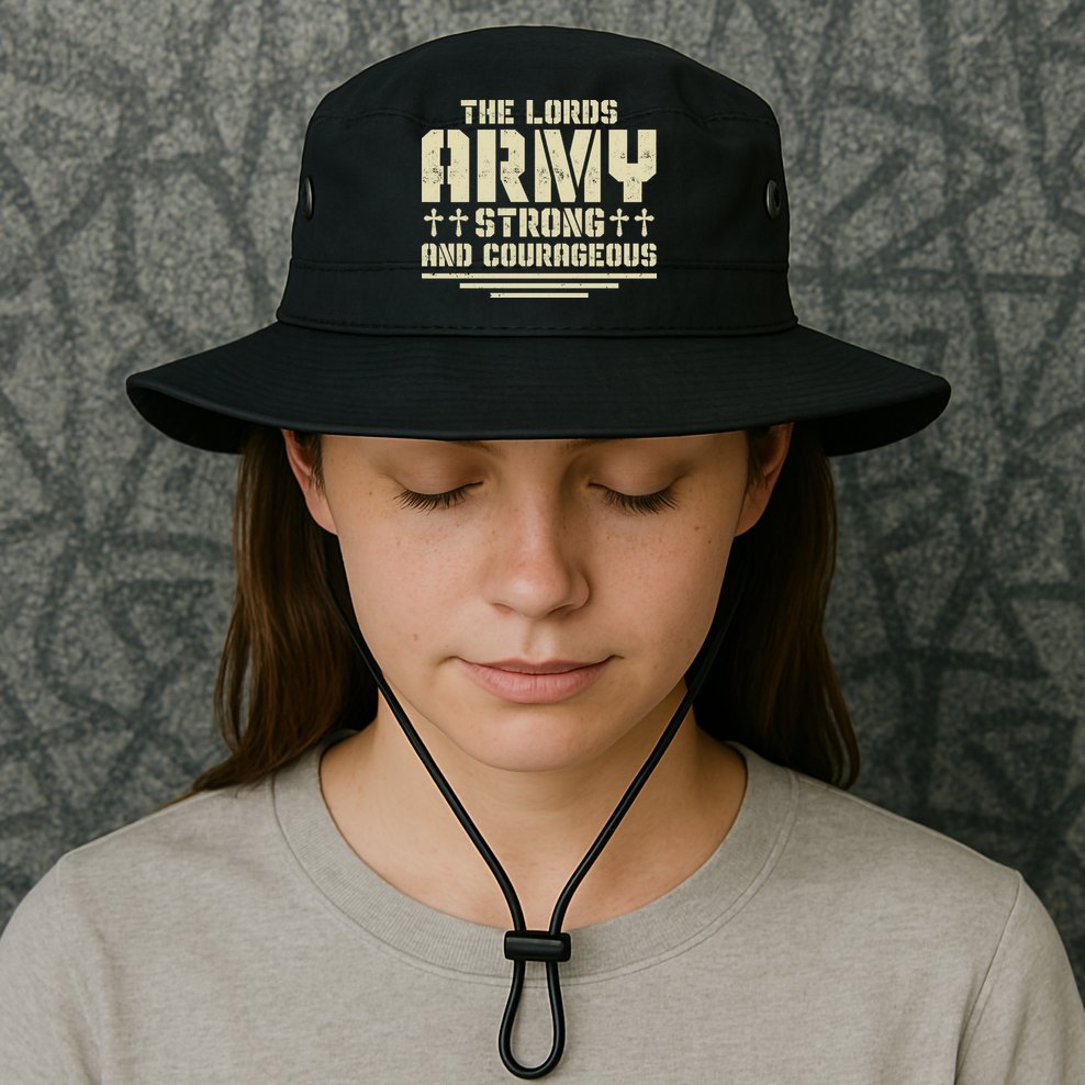 The Lords Army Strong And Courageous Jesus Christ Bucket Hat