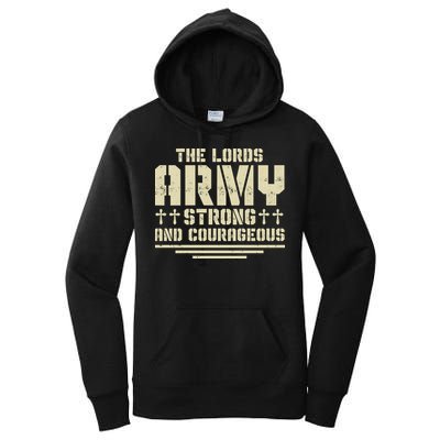 The Lords Army Strong And Courageous Jesus Christ Women's Pullover Hoodie