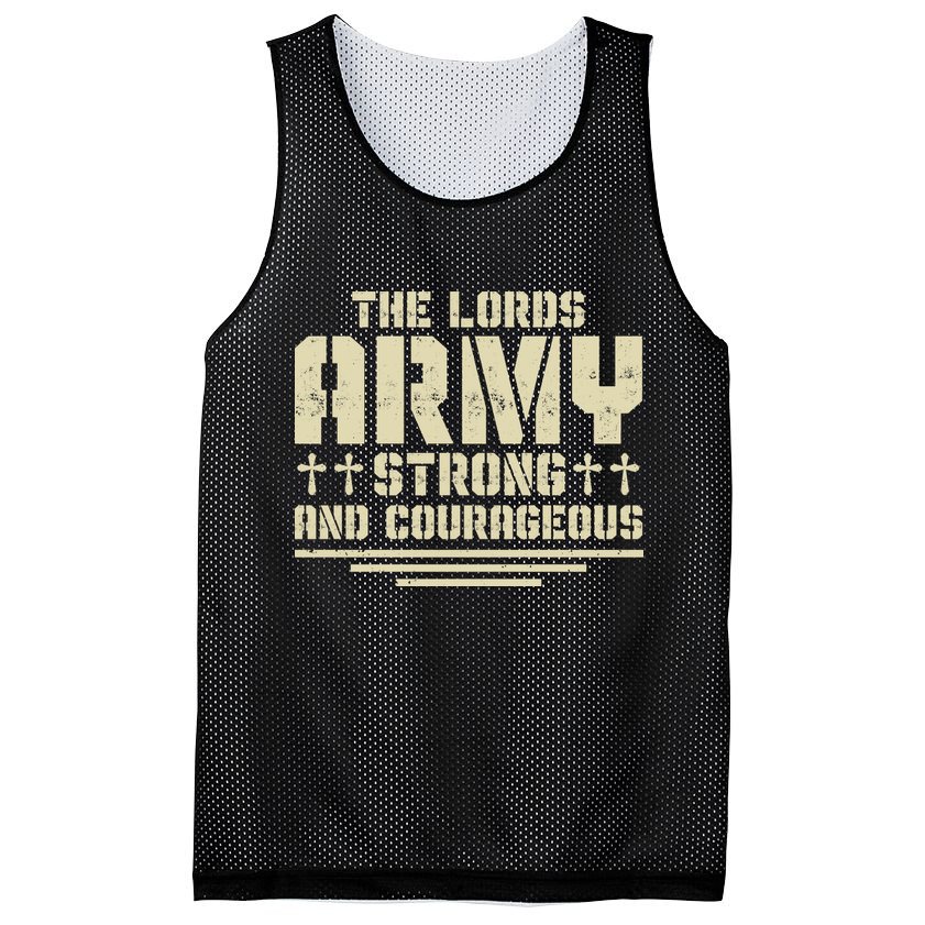 The Lords Army Strong And Courageous Jesus Christ Mesh Reversible Basketball Jersey Tank