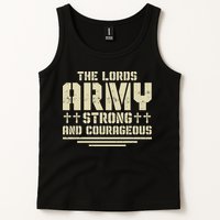 The Lords Army Strong And Courageous Jesus Christ Tank Top