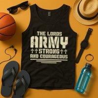 The Lords Army Strong And Courageous Jesus Christ Tank Top
