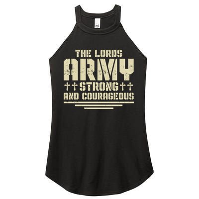 The Lords Army Strong And Courageous Jesus Christ Women's Perfect Tri Rocker Tank