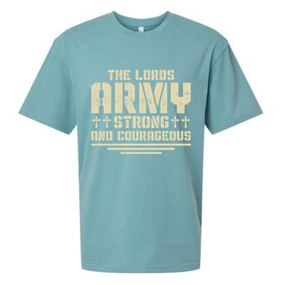 The Lords Army Strong And Courageous Jesus Christ Sueded Cloud Jersey T-Shirt