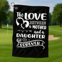 THE LOVE BETWEEN A MOTHER AND DAUGHTER IS FOREVER Golf Towel