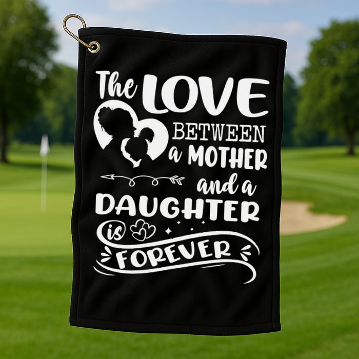 THE LOVE BETWEEN A MOTHER AND DAUGHTER IS FOREVER Golf Towel