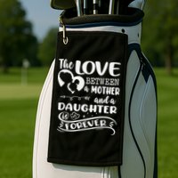 THE LOVE BETWEEN A MOTHER AND DAUGHTER IS FOREVER Golf Towel