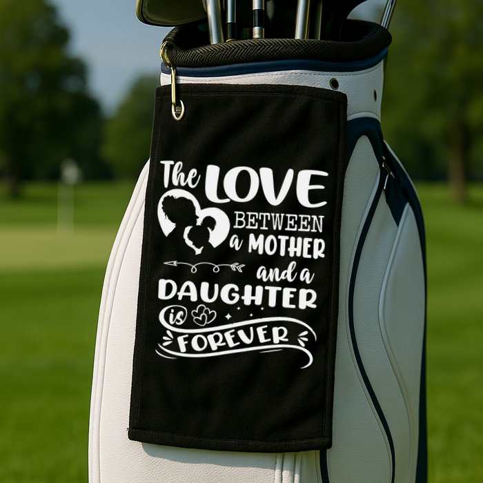 THE LOVE BETWEEN A MOTHER AND DAUGHTER IS FOREVER Golf Towel