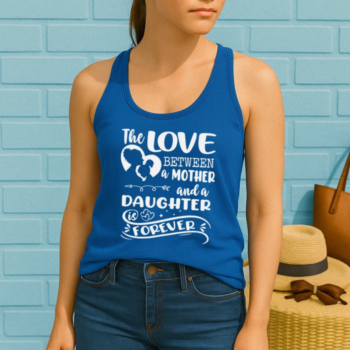 THE LOVE BETWEEN A MOTHER AND DAUGHTER IS FOREVER Womens Tank Top