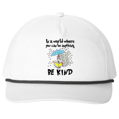 Teacher Life Be Kind Gift For Teacher Cat In Hat Snapback Five-Panel Rope Hat