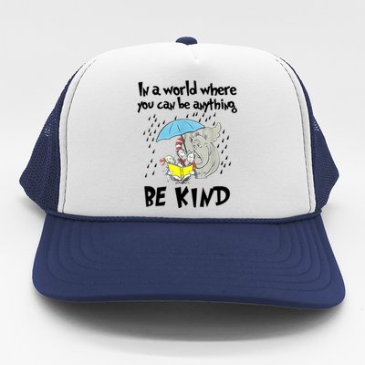 Teacher Life Be Kind Gift For Teacher Cat In Hat Trucker Hat