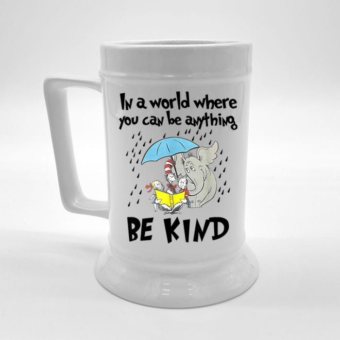 Teacher Life Be Kind Gift For Teacher Cat In Hat Beer Stein