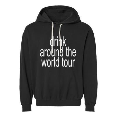 The Lost Bros Drink Around The World Brat Summer Garment-Dyed Fleece Hoodie