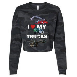 Truck Lovers Born To Truck Driving Passion Cropped Pullover Crew