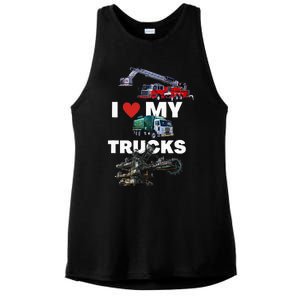 Truck Lovers Born To Truck Driving Passion Ladies PosiCharge Tri-Blend Wicking Tank