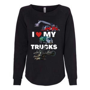 Truck Lovers Born To Truck Driving Passion Womens California Wash Sweatshirt