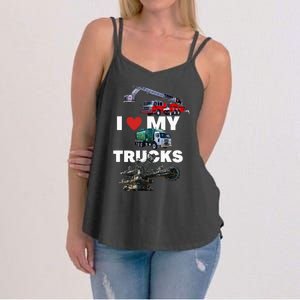 Truck Lovers Born To Truck Driving Passion Women's Strappy Tank