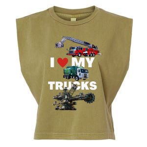 Truck Lovers Born To Truck Driving Passion Garment-Dyed Women's Muscle Tee