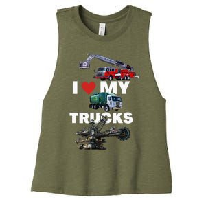 Truck Lovers Born To Truck Driving Passion Women's Racerback Cropped Tank