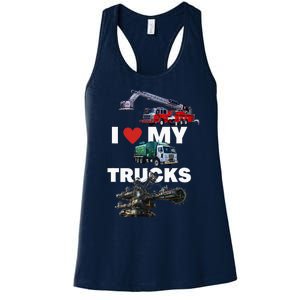 Truck Lovers Born To Truck Driving Passion Women's Racerback Tank