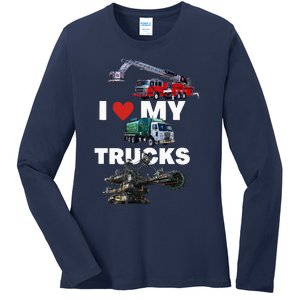 Truck Lovers Born To Truck Driving Passion Ladies Long Sleeve Shirt