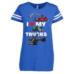 Truck Lovers Born To Truck Driving Passion Enza Ladies Jersey Football T-Shirt