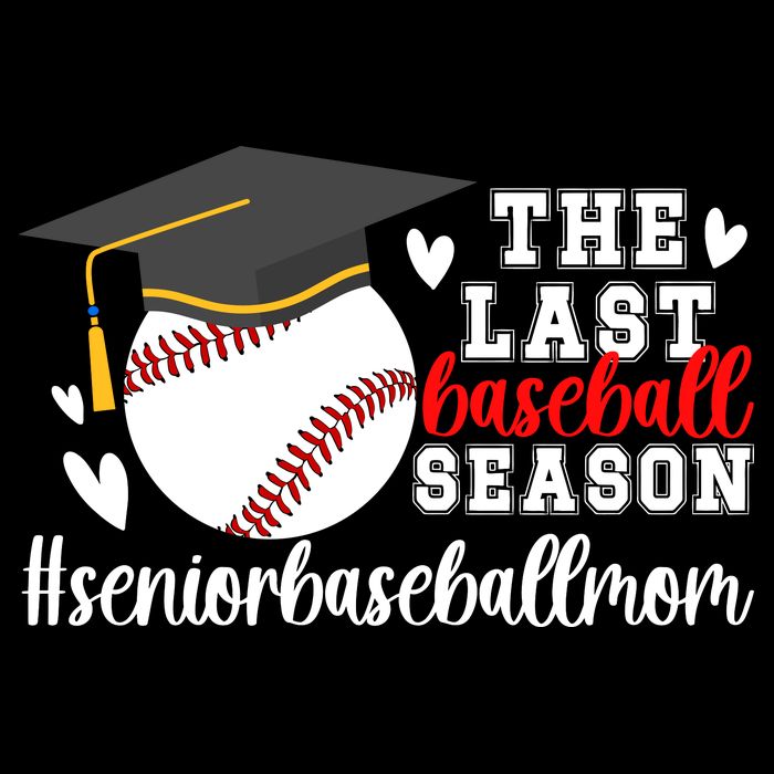 The Last Baseball Season Baseball Senior Mom 2025 V-Neck T-Shirt